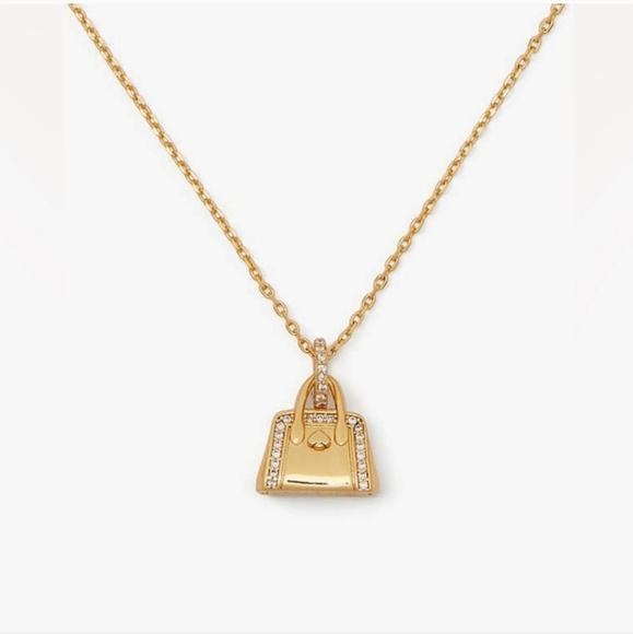 🔹️KATE SPADE 🔹️- Hit The Town Knott Mini Pendant Necklace ✨️👛 - Picture 1 of 6